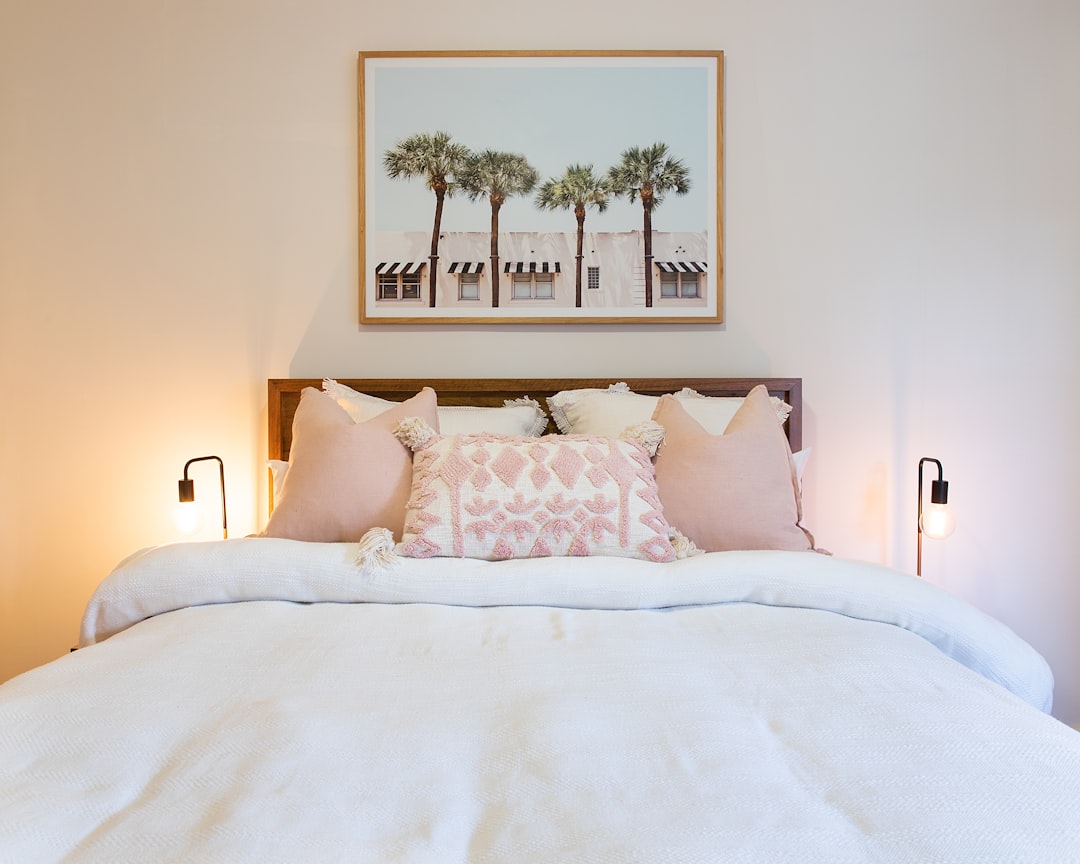 Pillows of different firmness arranged on a bed