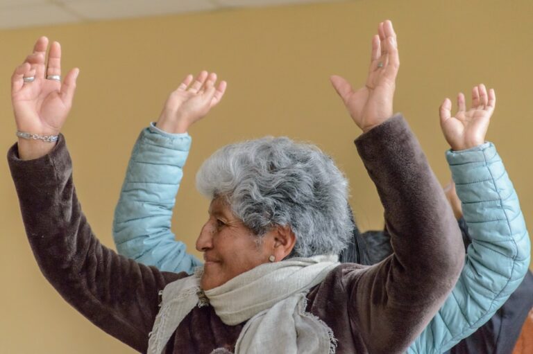 Woman stretching her neck to relieve stiffness